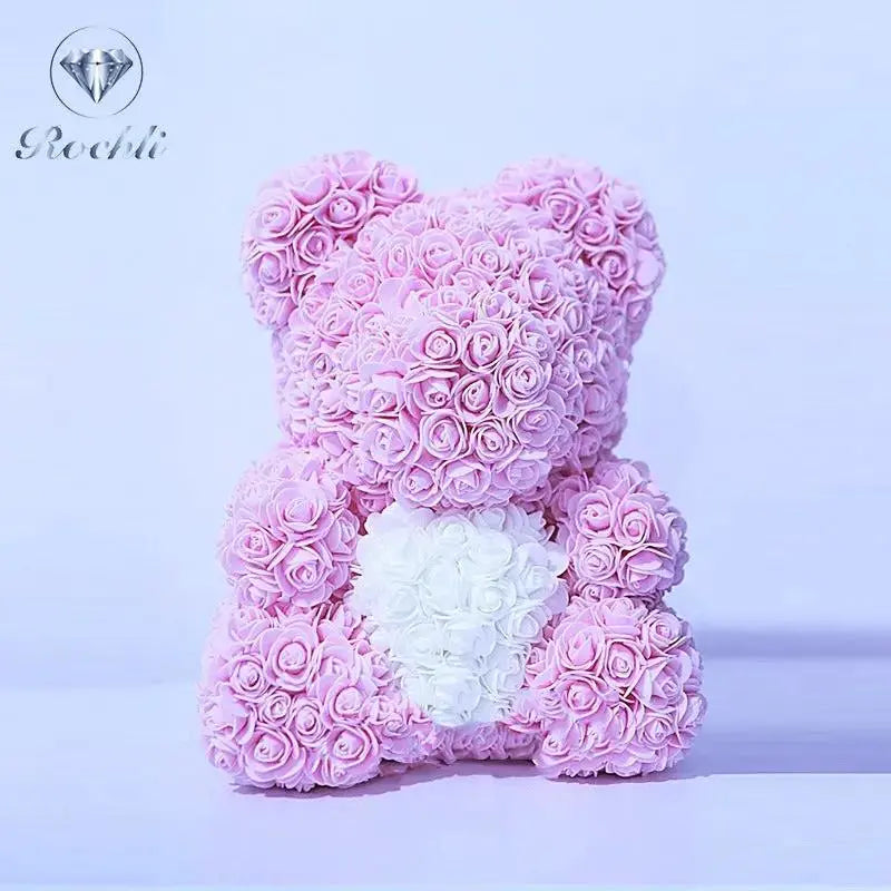 Heart hugging rose bear simulation bouquet as a birthday gift for teddy bears by eprolo