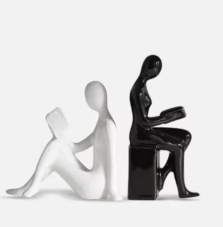 Modern Ceramic Bookend Statue for Stylish Home Decor - Cherished Harbor Gifts