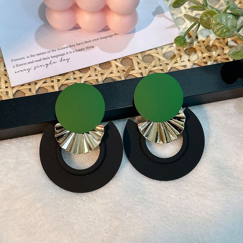 Modern Geometric Earrings - Stylish Circle Alloy Earrings - Cherished Harbor Gifts