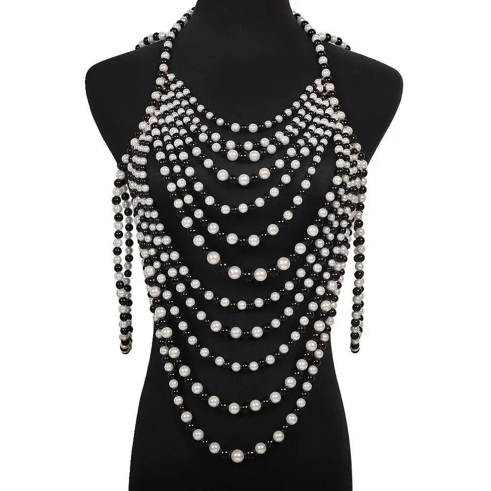 Banquet Dress Accessories Fashion Sweater Chain Beaded Necklace Small Accessories by eprolo