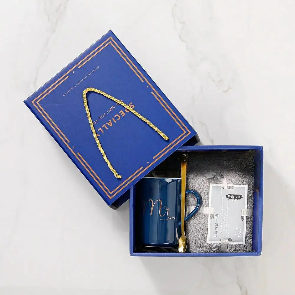 Elegant Ceramic Cup Gift Set for Weddings and Birthdays by TED
