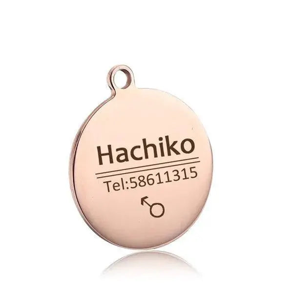 Personalized Stainless Steel Pet ID Tag | Custom Engraved Dog & Cat Name Tag by TED