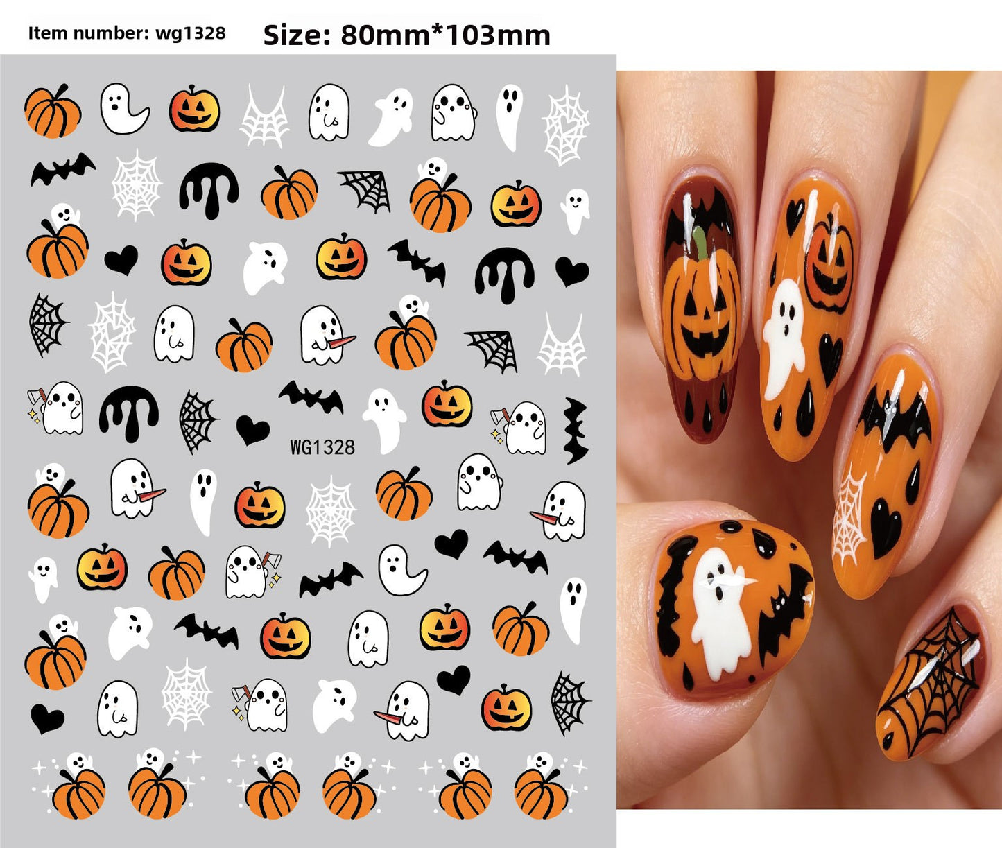 Halloween Nail Art Stickers for Spooky DIY Nail Designs - Cherished Harbor Gifts