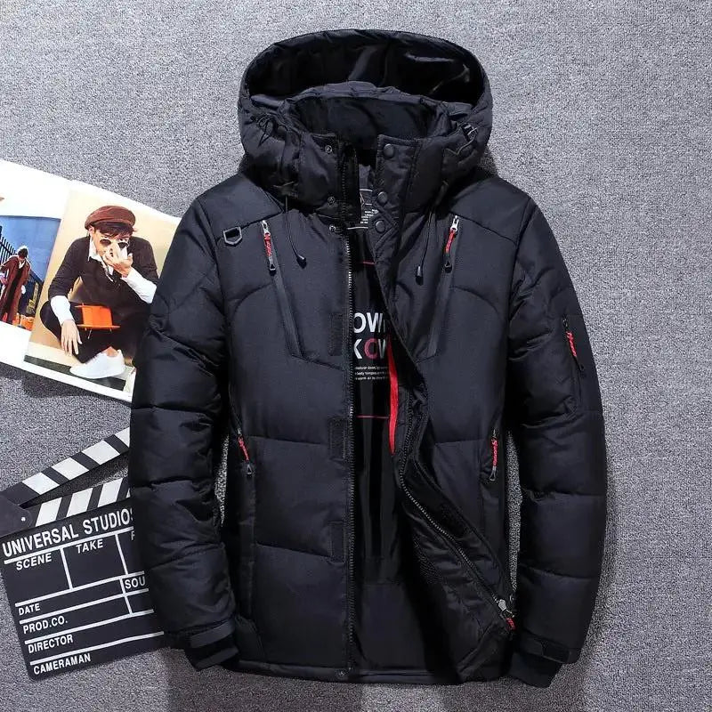 Men's Hooded Duck Down Winter Jacket | Windproof Multi-Pocket Coat M-5XL by TED