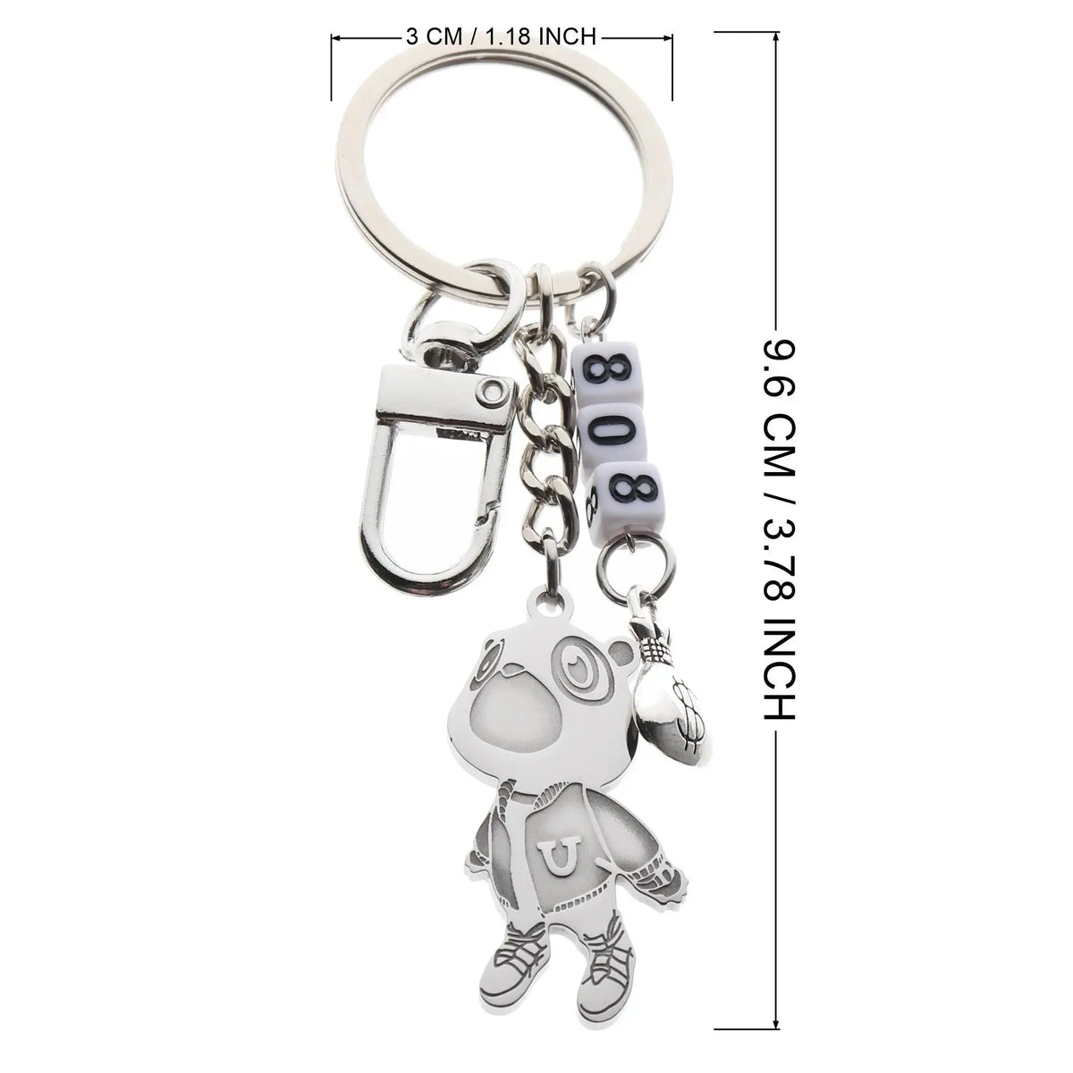 Graduation Keychain Gift - Stainless Steel Bear Accessory by TED