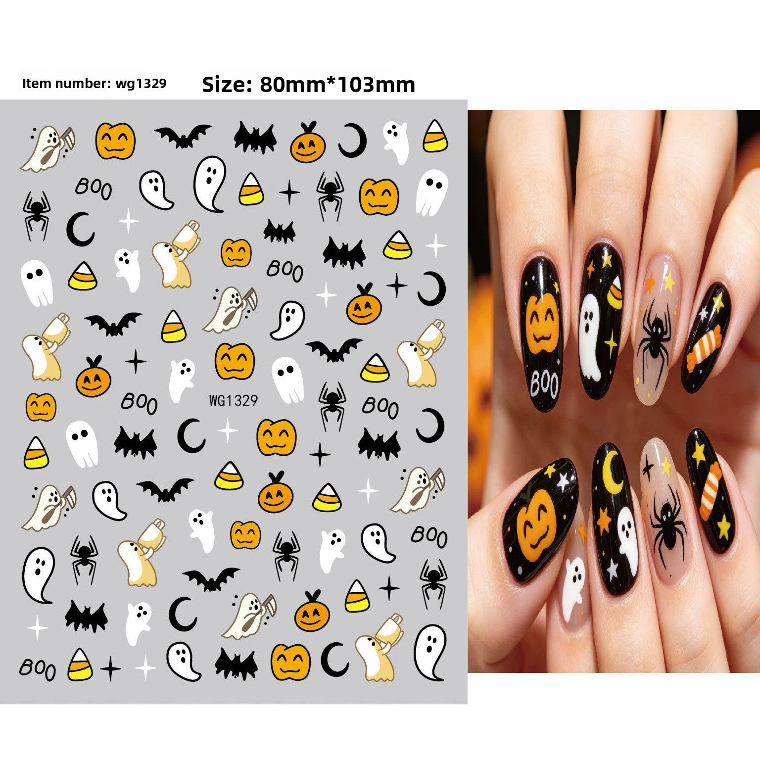 Halloween Nail Art Stickers for Spooky DIY Nail Designs - Cherished Harbor Gifts