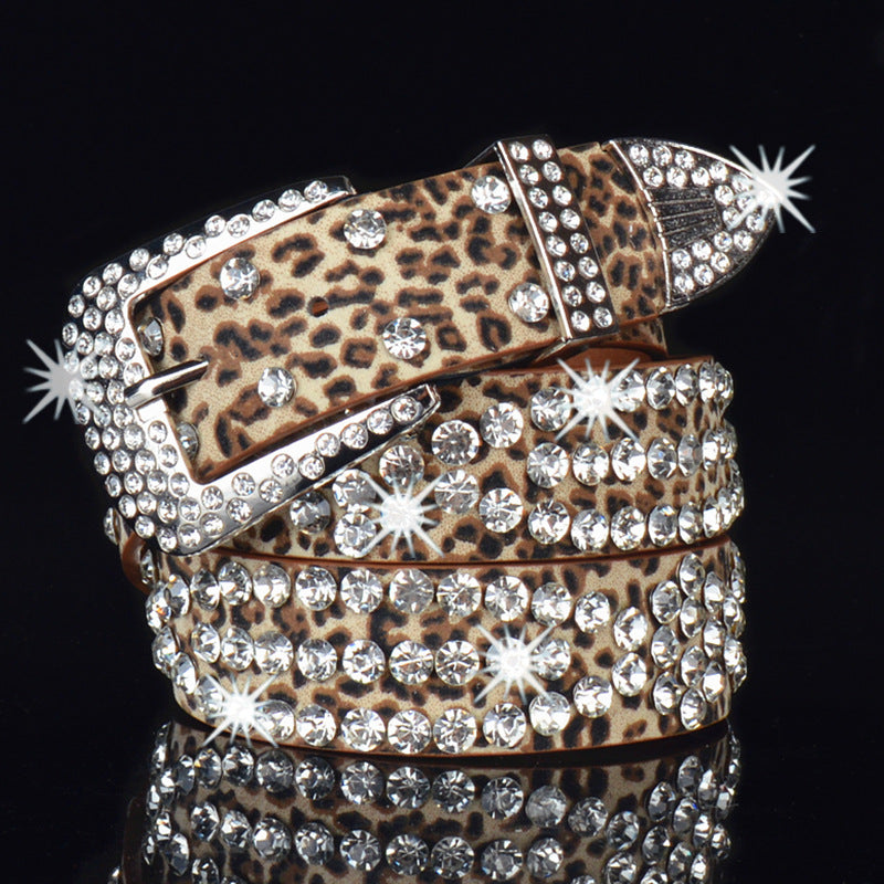 Stylish Rhinestone Leather Belt for Women Fashion Accessory - Cherished Harbor Gifts