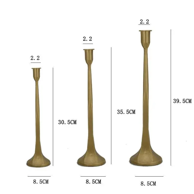 Classic Cast Iron Candlestick Set Home Decor by TED
