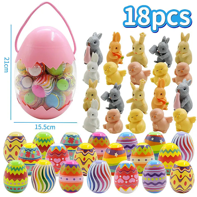 Easter Surprise Eggs with Hidden Toys for Children