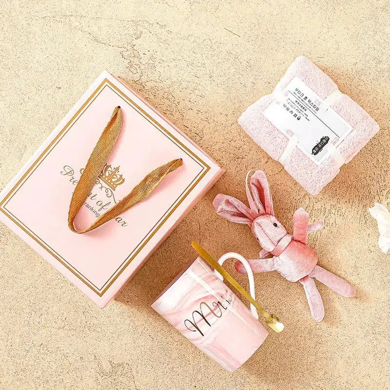 Elegant Ceramic Cup Gift Set for Weddings and Birthdays by TED