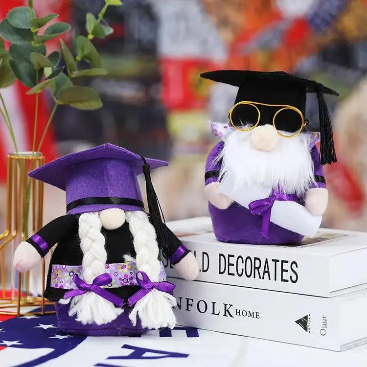 New graduation season faceless old man decoration gift American wearing glasses bachelor stuffed doll dwarf by eprolo