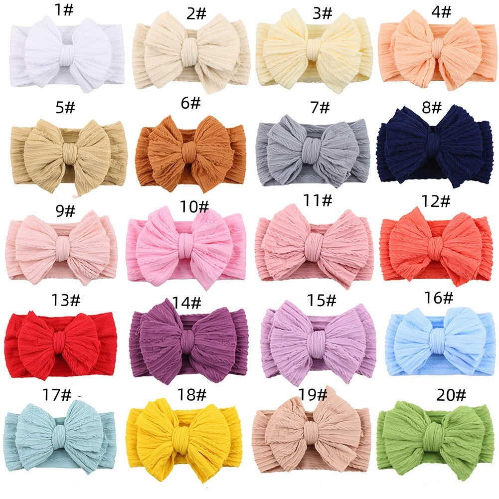 Handmade Baby Girl Headband with Braided Bow Design - Cherished Harbor Gifts