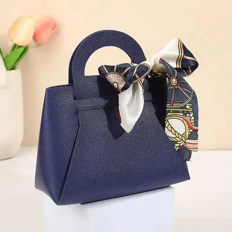 Light Luxury Style PU Leather Handheld Candy Gift Box Wedding Gift with Handheld Gift Wedding Candy Bag by eprolo