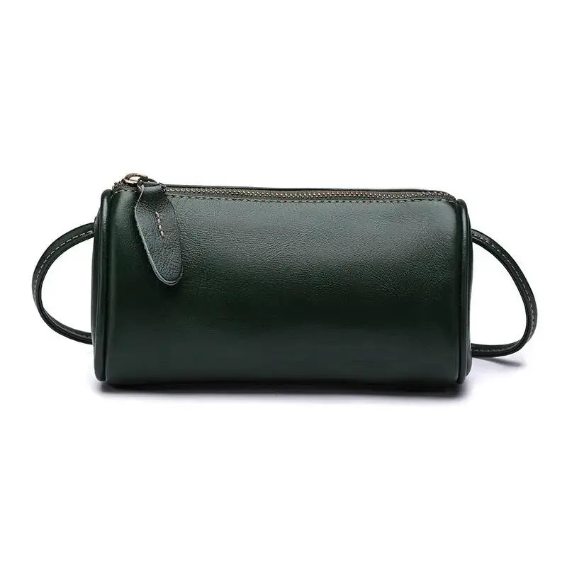 Personalized Genuine Leather Crossbody Bag | Custom Vintage Cowhide Shoulder Bag by TED