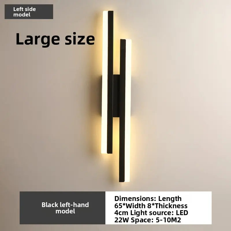 Modern Minimalist LED Wall Lamp | 3-Color Bedroom & Hallway Light by TED
