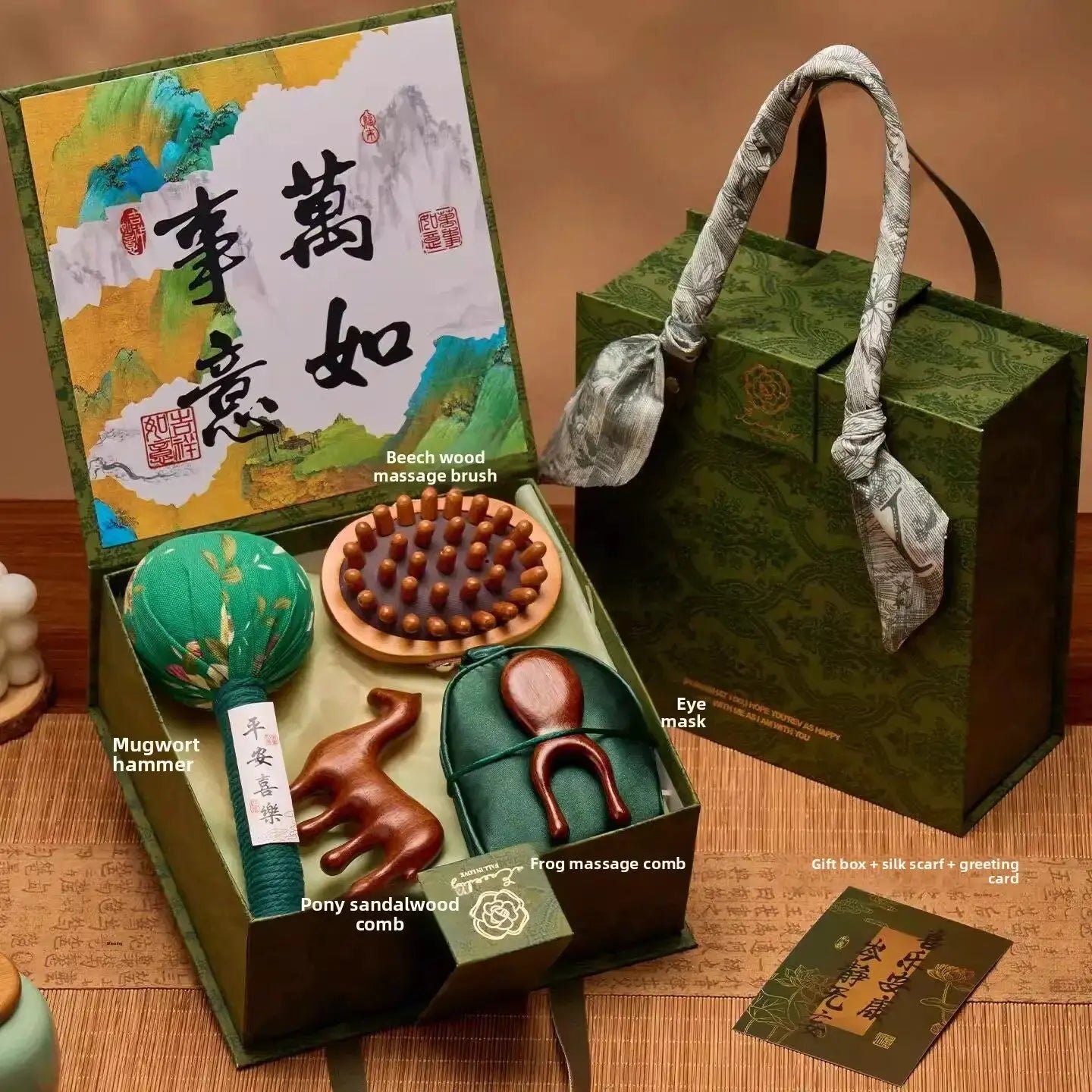 Oriental Beech Wood Wellness Gift Set for Relaxation by TED