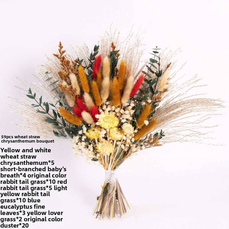 Natural Dried Flower Bouquet for Home and Wedding Decor - Cherished Harbor Gifts