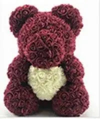 Heart hugging rose bear simulation bouquet as a birthday gift for teddy bears by eprolo
