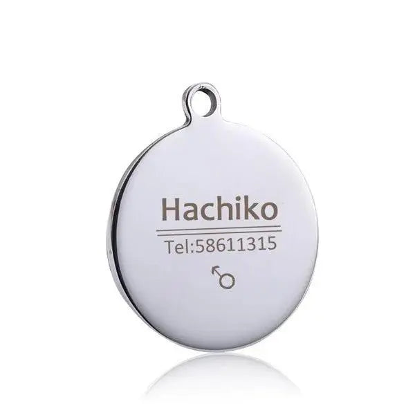 Personalized Stainless Steel Pet ID Tag | Custom Engraved Dog & Cat Name Tag by TED