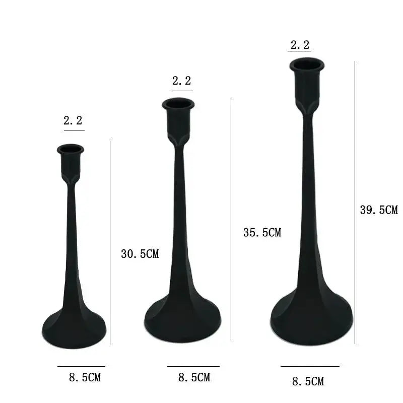 Classic Cast Iron Candlestick Set Home Decor by TED