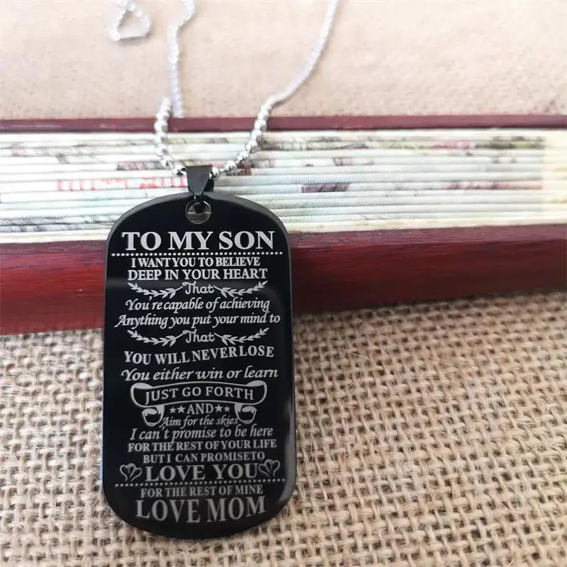 Engraved Dog Tag Necklace for Unique Family Gifts by EPR