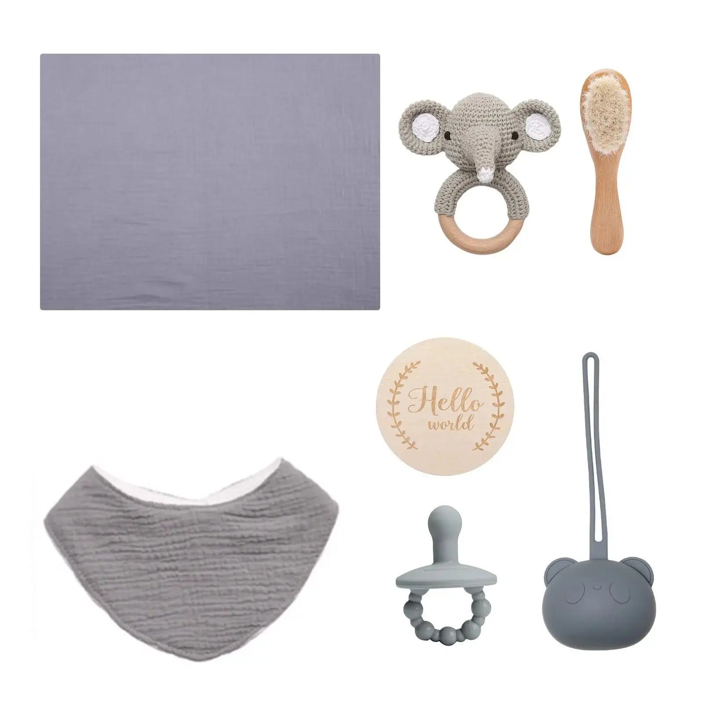 Bamboo Cotton Baby Grooming Gift Set for Newborn Essentials by EPR
