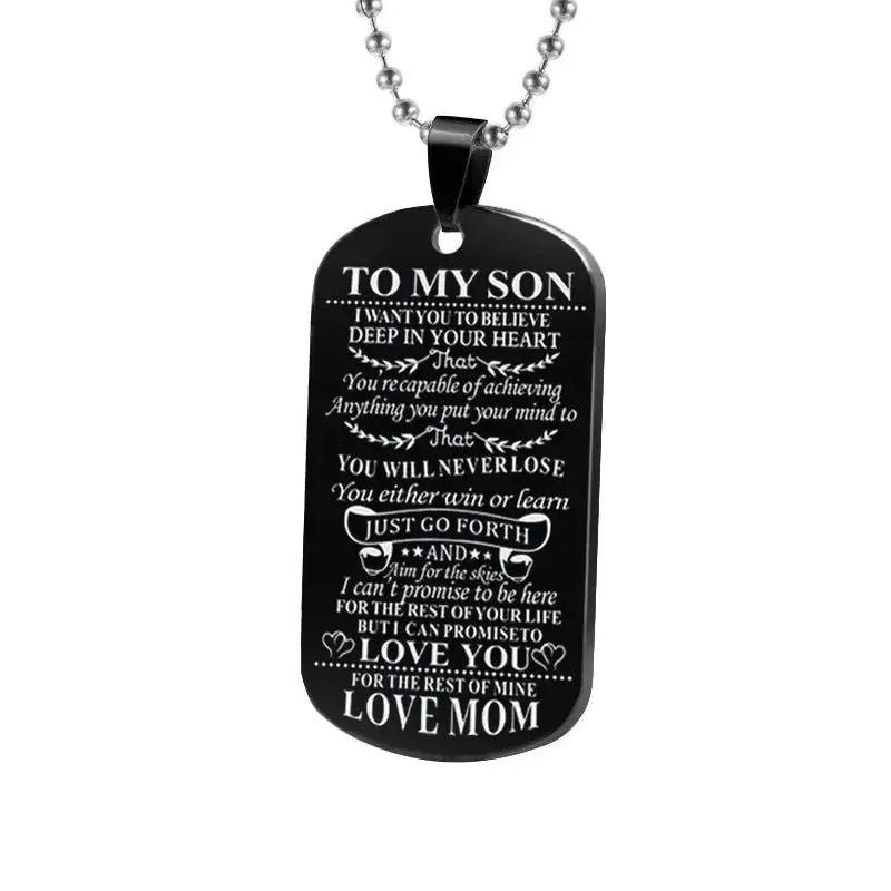 Engraved Dog Tag Necklace for Unique Family Gifts by EPR
