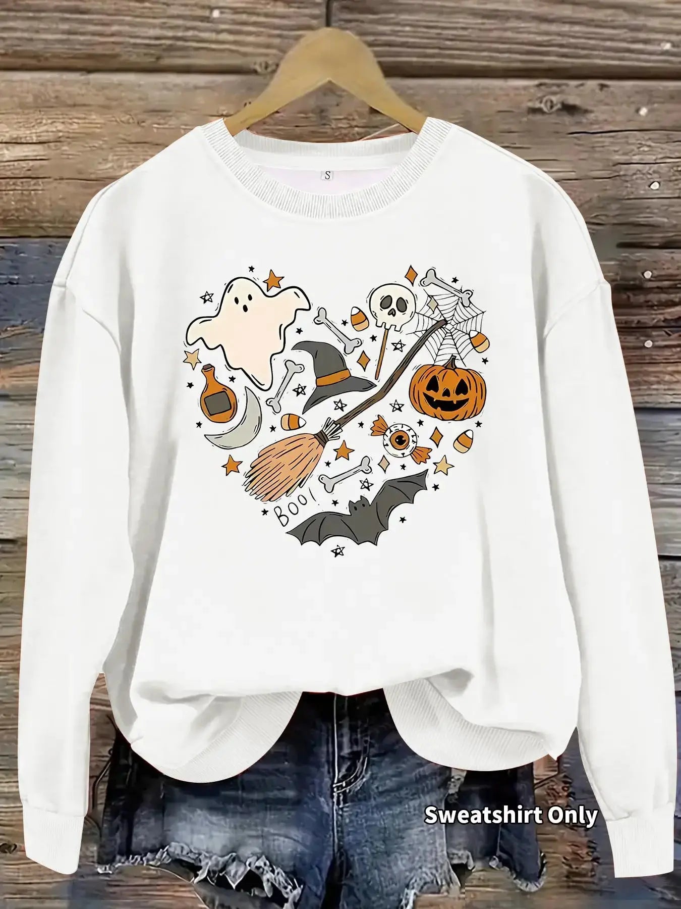 Cozy Halloween Pumpkin Sweatshirt for Women - Fall Pullover by EPR