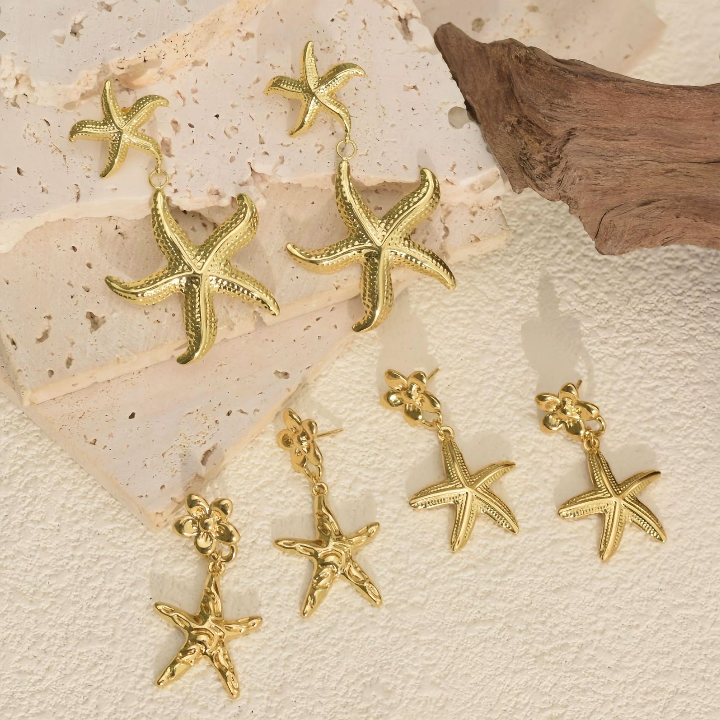 Coastal Starfish Earrings for Summer Vacation Style - Cherished Harbor Gifts