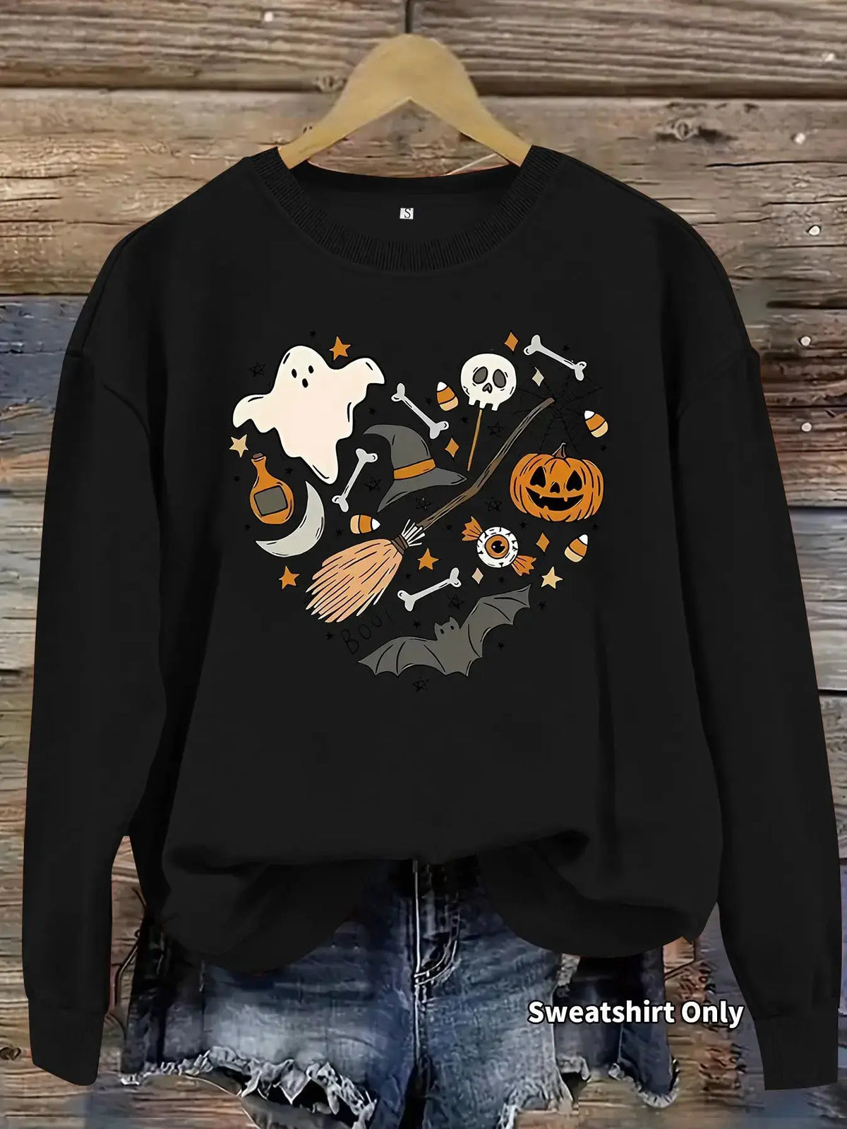 Cozy Halloween Pumpkin Sweatshirt for Women - Fall Pullover by EPR
