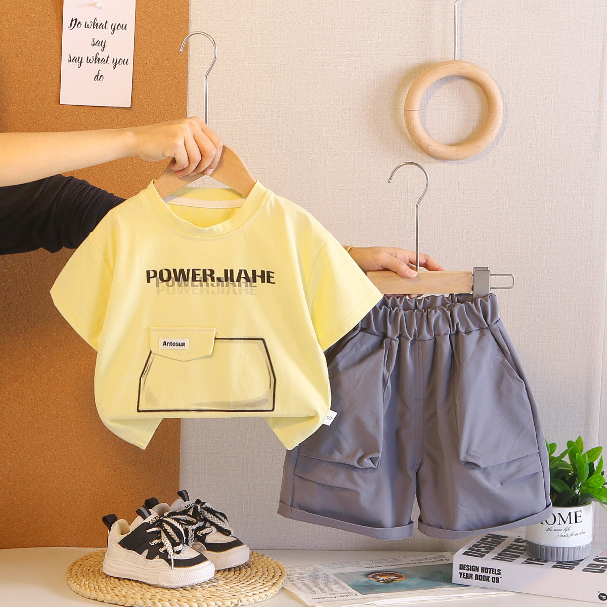 Boys Cotton Two Piece Outfit for Summer Casual Wear - Cherished Harbor Gifts