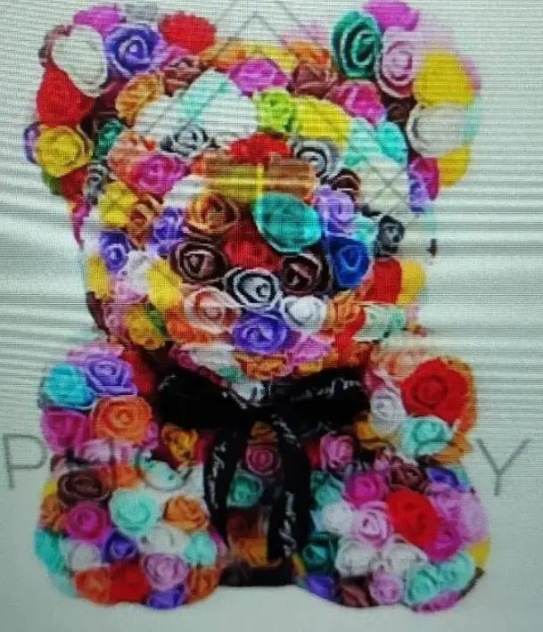 Heart hugging rose bear simulation bouquet as a birthday gift for teddy bears by eprolo