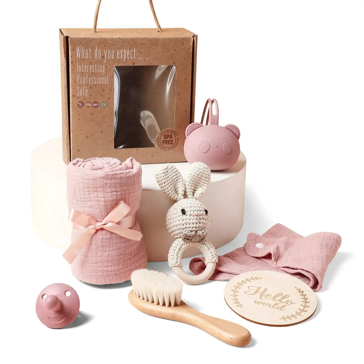 Bamboo Cotton Baby Grooming Gift Set for Newborn Essentials by EPR