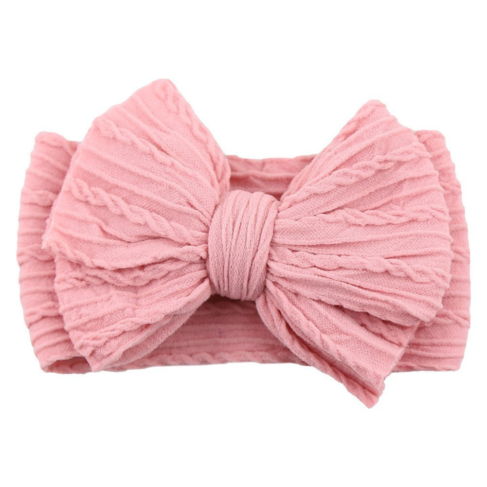 Handmade Baby Girl Headband with Braided Bow Design - Cherished Harbor Gifts
