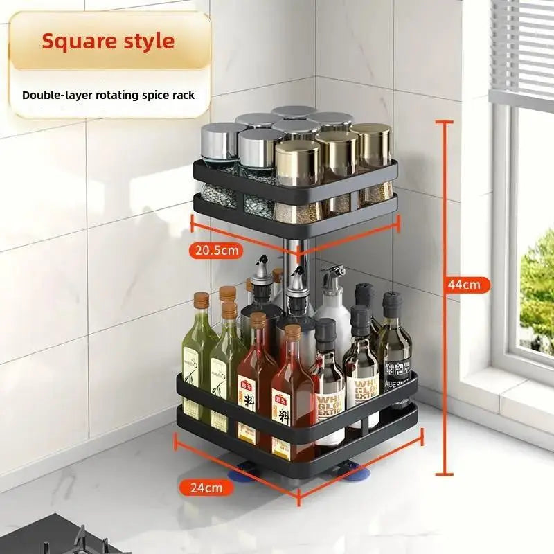 360 Rotating Condiment Rack | 1-3 Tier Kitchen Counter Organizer by TED