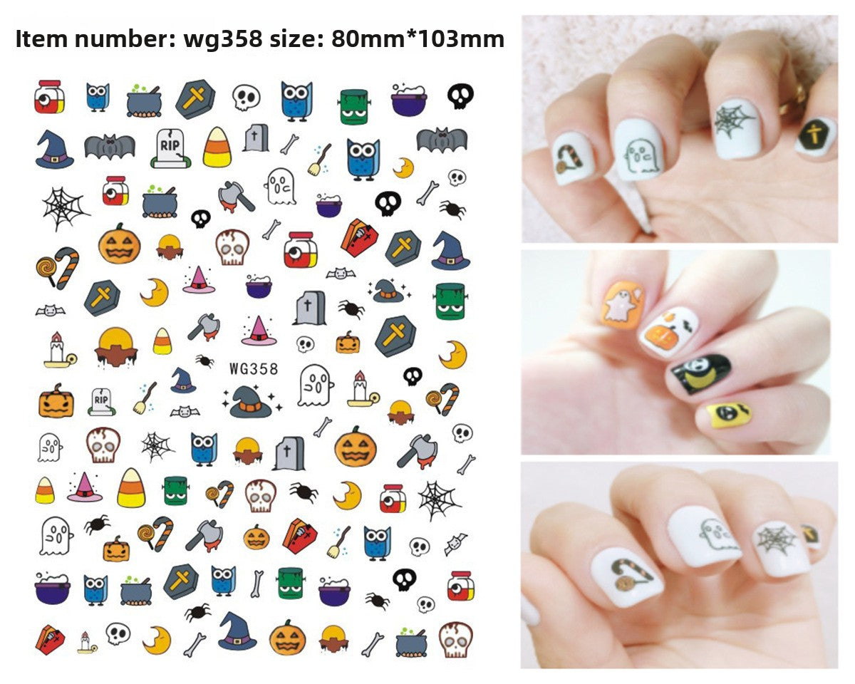 Halloween Nail Art Stickers for Spooky DIY Nail Designs - Cherished Harbor Gifts