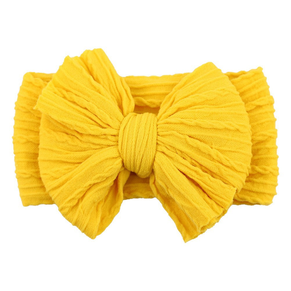 Handmade Baby Girl Headband with Braided Bow Design - Cherished Harbor Gifts