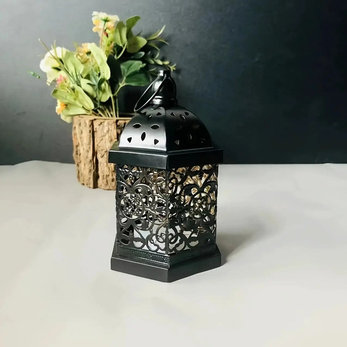 Retro Moroccan LED Lantern for Home Decor by TED