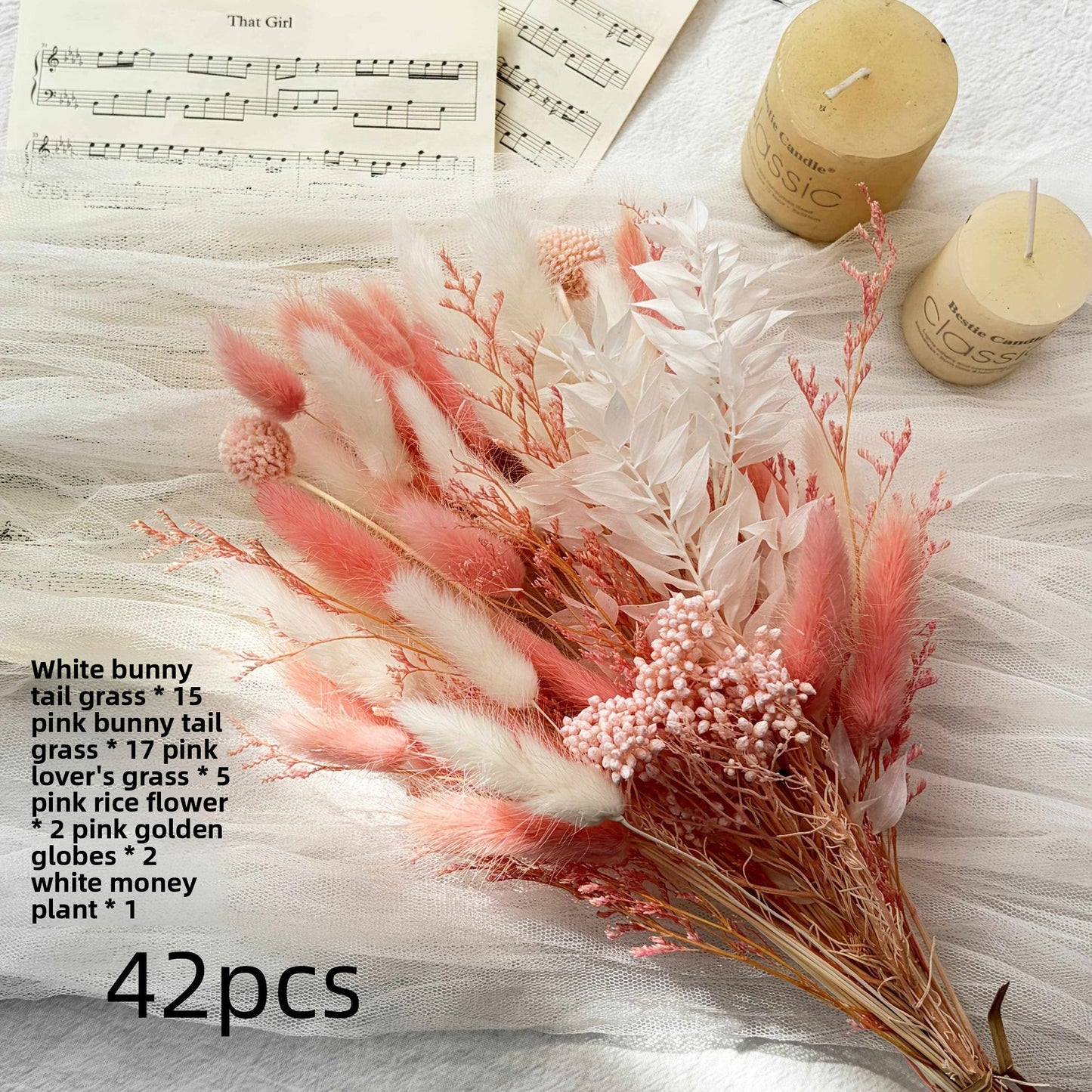 Natural Dried Flower Bouquet for Home and Wedding Decor - Cherished Harbor Gifts