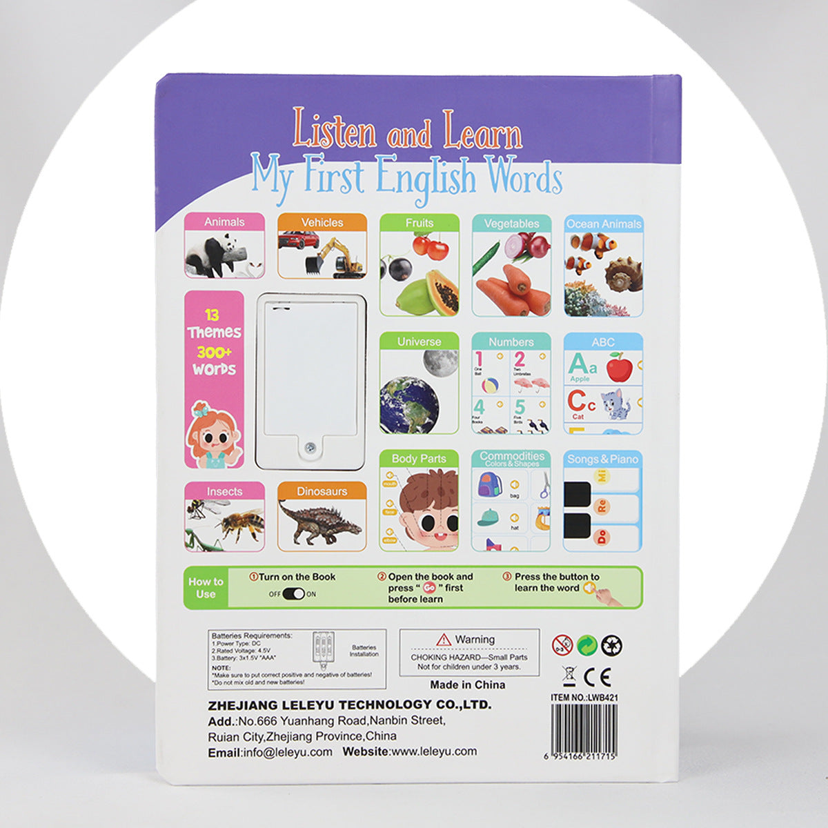 Interactive Learning Book for Kids - Touch & Read Toy - Cherished Harbor Gifts