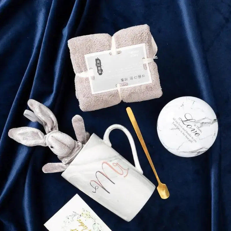 Elegant Ceramic Cup Gift Set for Weddings and Birthdays by TED