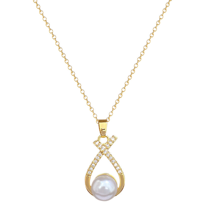 Elegant Pearl Necklace Set with Matching Earrings for Her - Cherished Harbor Gifts