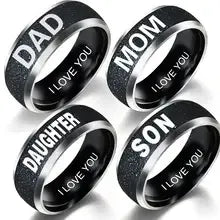 Unique Dad Gift - Engraved Family Ring for Loved Ones by EPR