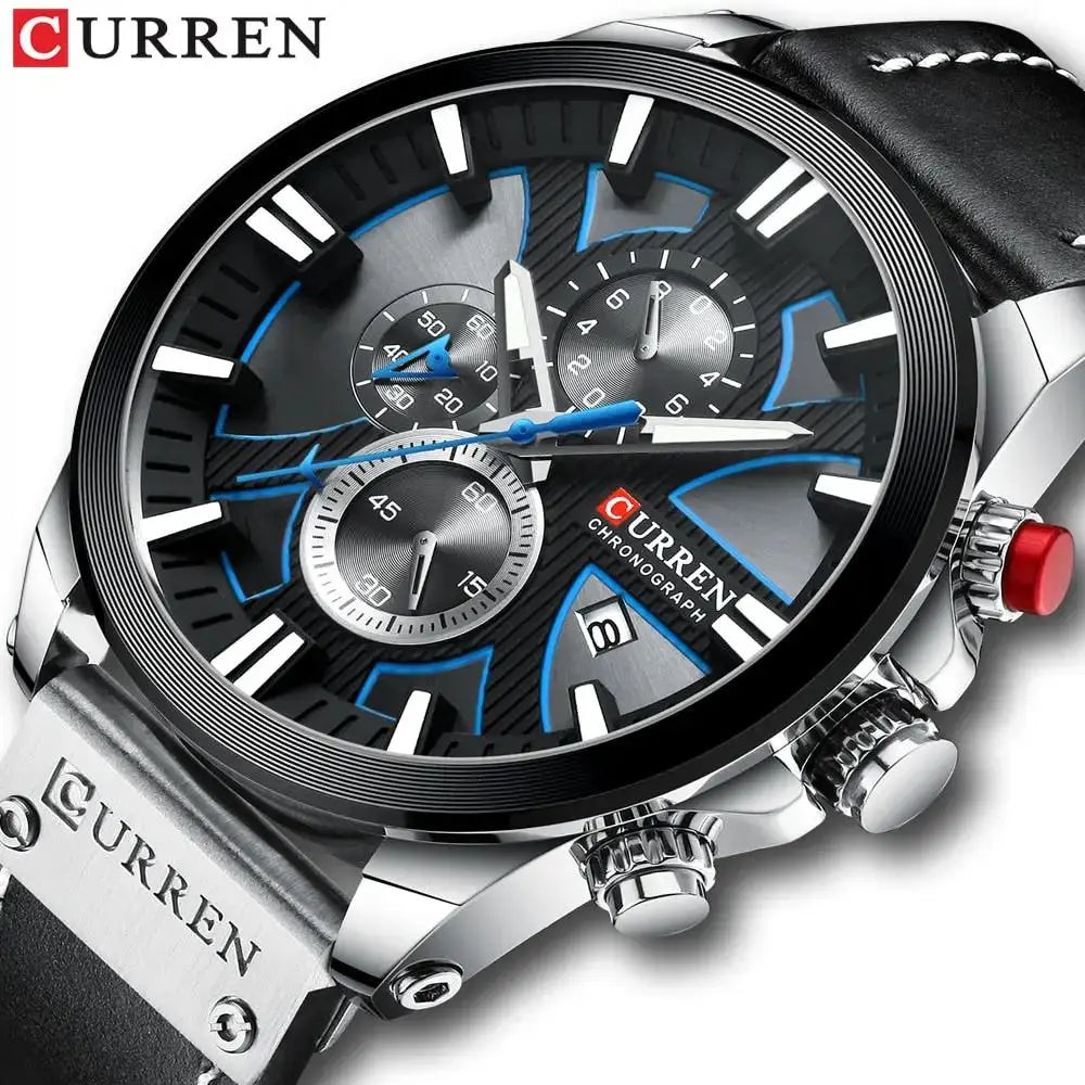 Stylish Men's Leather Chronograph Watch for Every Occasion by EPR