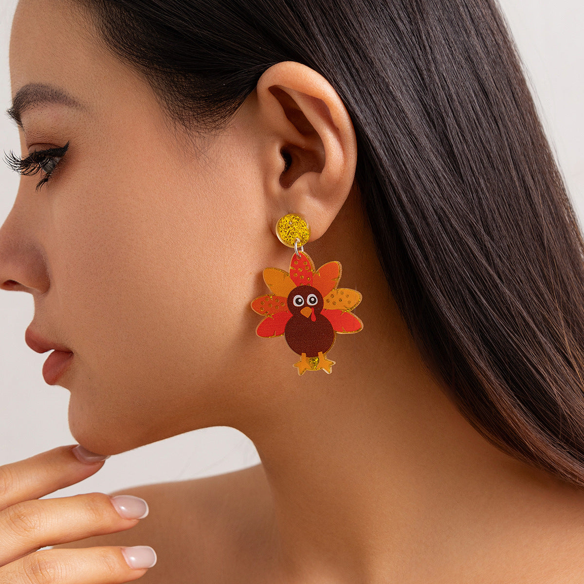 Cute Thanksgiving Turkey Earrings for Fall Celebrations - Cherished Harbor Gifts