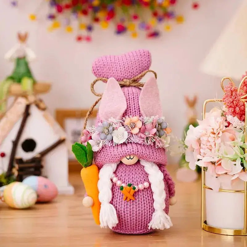 Knitted Easter Bunny Doll | Cute Rabbit Spring Home Décor by EPR