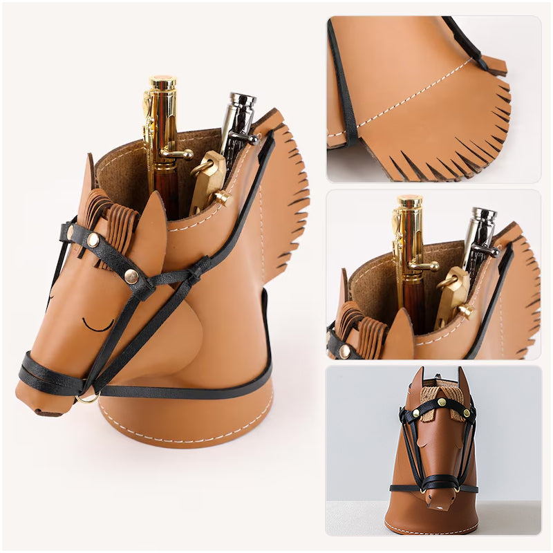 Leather Jewelry Organizer for Makeup and Desk Storage - Cherished Harbor Gifts