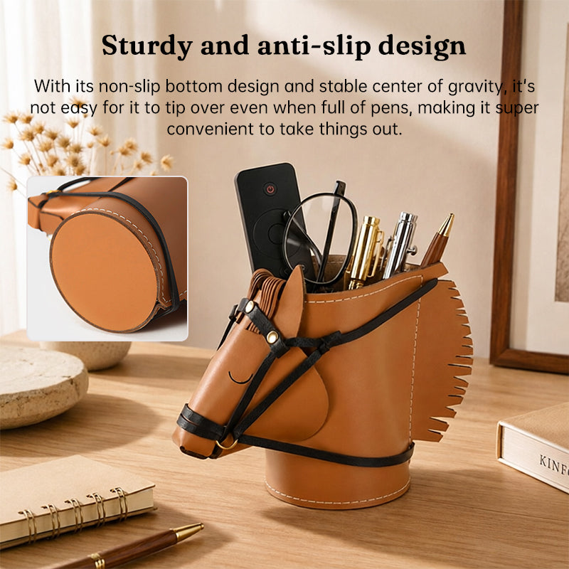 Leather Jewelry Organizer for Makeup and Desk Storage - Cherished Harbor Gifts