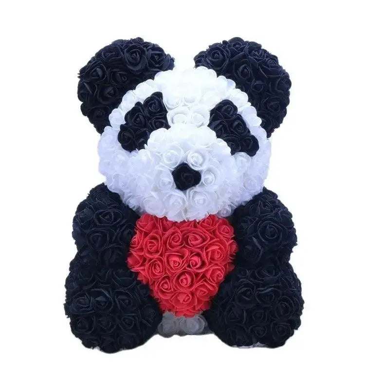 Heart hugging rose bear simulation bouquet as a birthday gift for teddy bears by eprolo