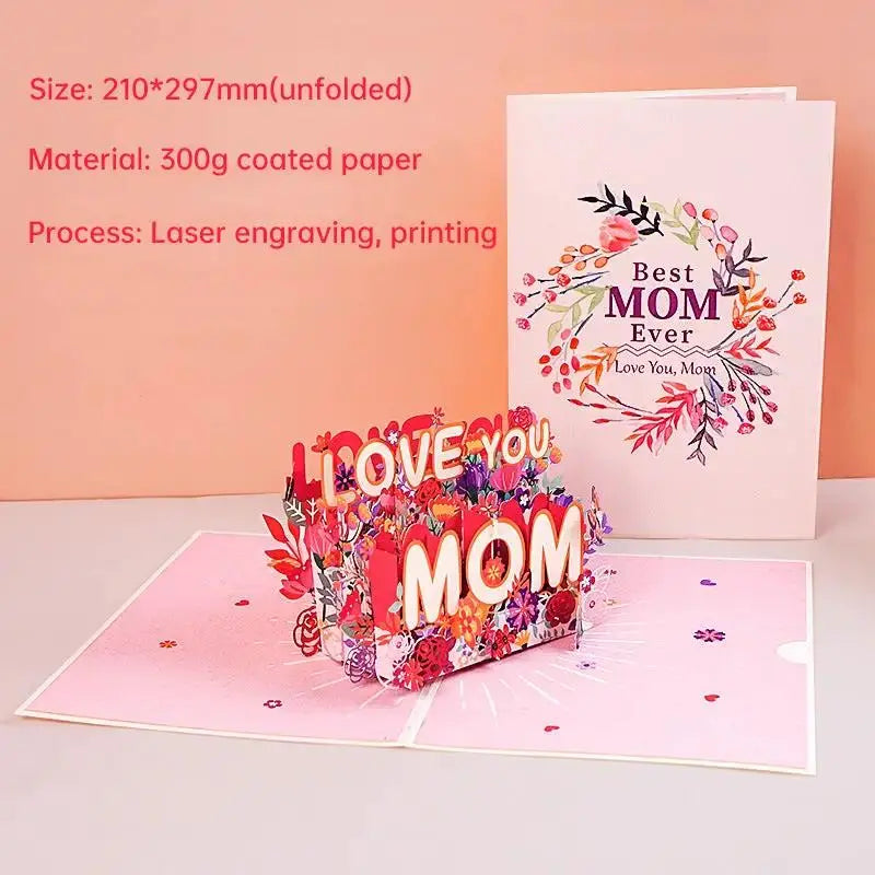 Unique 3D Mother's Day Card - Heartfelt Gift for Mom by EPR